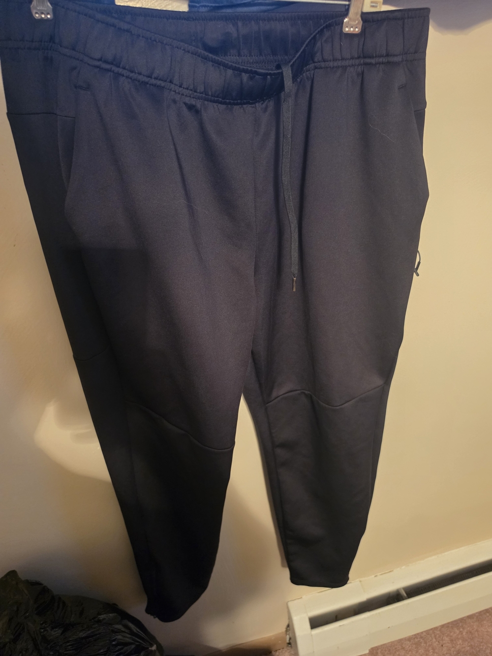 Men's Black Jogger Sweatpants with Drawstring Waist